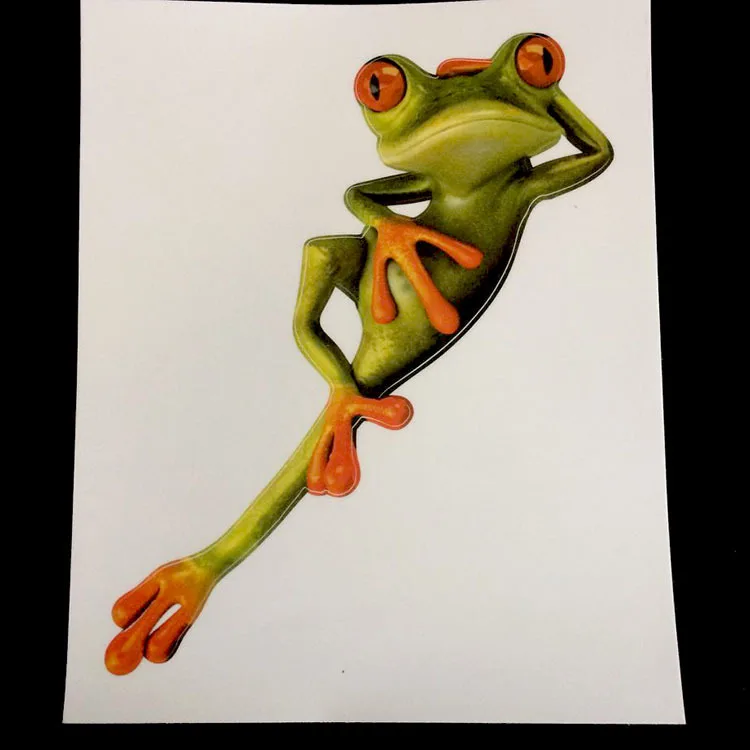Beauty frogs Забавные 3D Мультяшные красочные наклейки на автомобиль с лягушками, Виниловая наклейка на корпус, царапается, Стайлинг автомобиля, аксессуары для мотоциклов - Название цвета: Beauty frogs