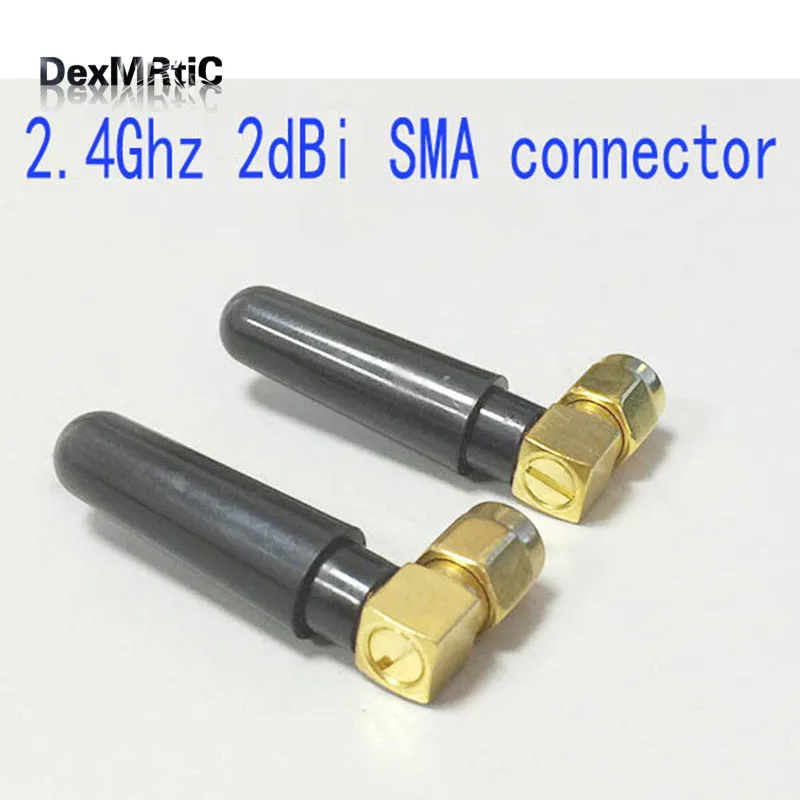 10 шт. 2 4 ГГц антенна 2dbi WIFI Bluetooth ZigBee модуль SMA Мужской правый угол оптовая цена
