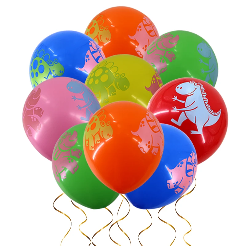 

100pcs/lot 12inch 2.8g Printed Dinosaur Balloons New Cartoon Animal Balloons Interesting Kids Toys Happy Birthday Party Supplies