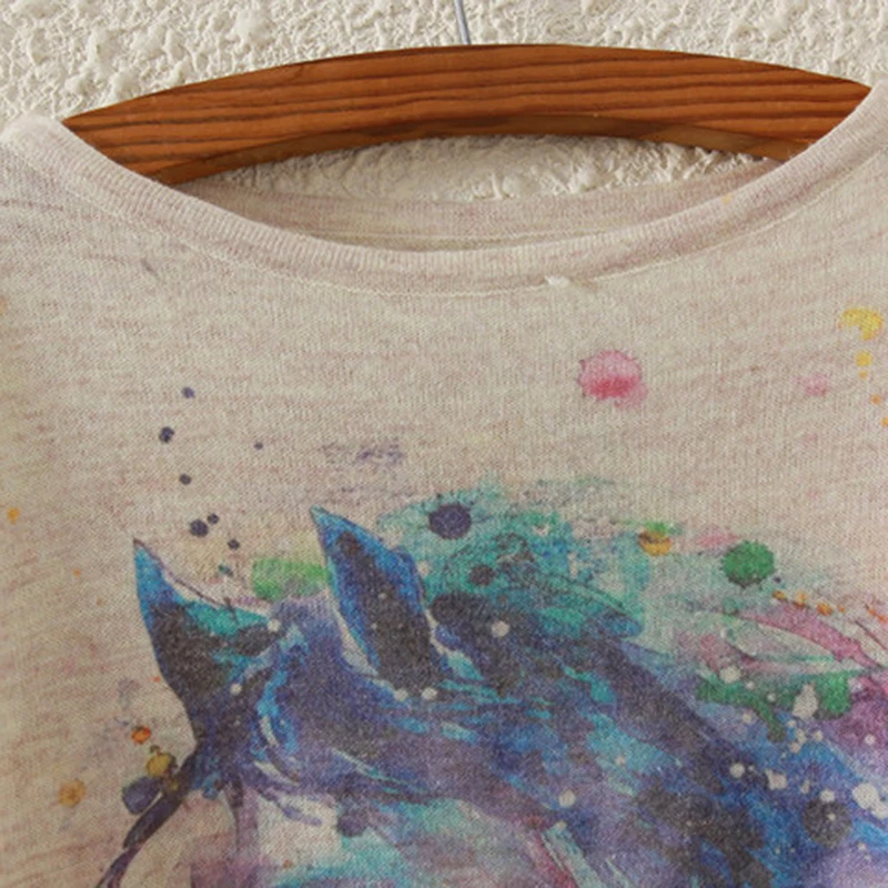 MITTELMEER New Autumn and Spring Harajuku printed Sweaters women o-neck printing Cartoon unicorn tops for | Женская одежда
