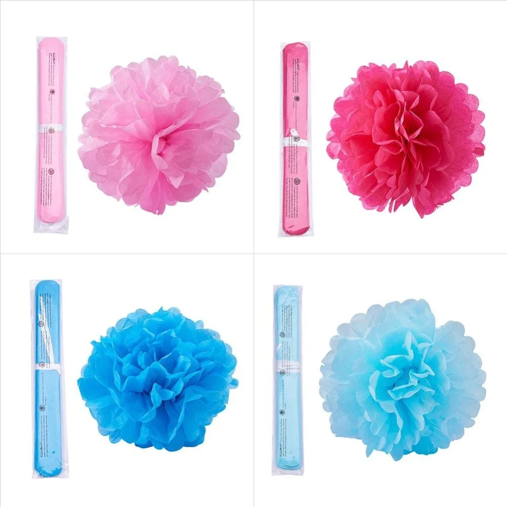 20 шт папиросная бумага Pom Poms бумажные цветы красочные идеально подходят для