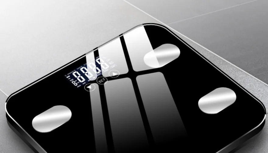 Bluetooth жира масштаба Smart Digital Ванная комната Вес масштаба iOS и Android приложение Беспроводной анализатор состава тела D40