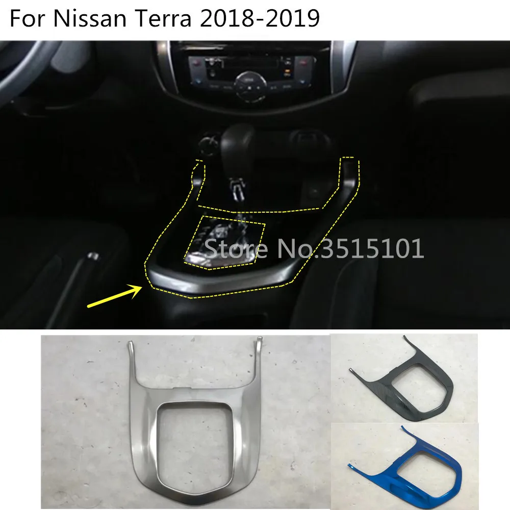 

Car Cover Stainless Steel Styling Stick Middle Front Shift Stall Paddle Cup Lamp Frame Trim For Nissan Terra 2018 2019 2020