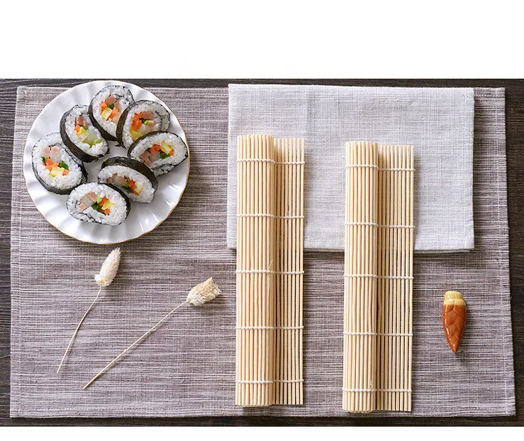 

1PC Bamboo Sushi Mat Tool Onigiri Rice Roller Rolling Maker DIY Sushi Molds Cake Rollers Mould Food Kitchen Accessories OK 0421