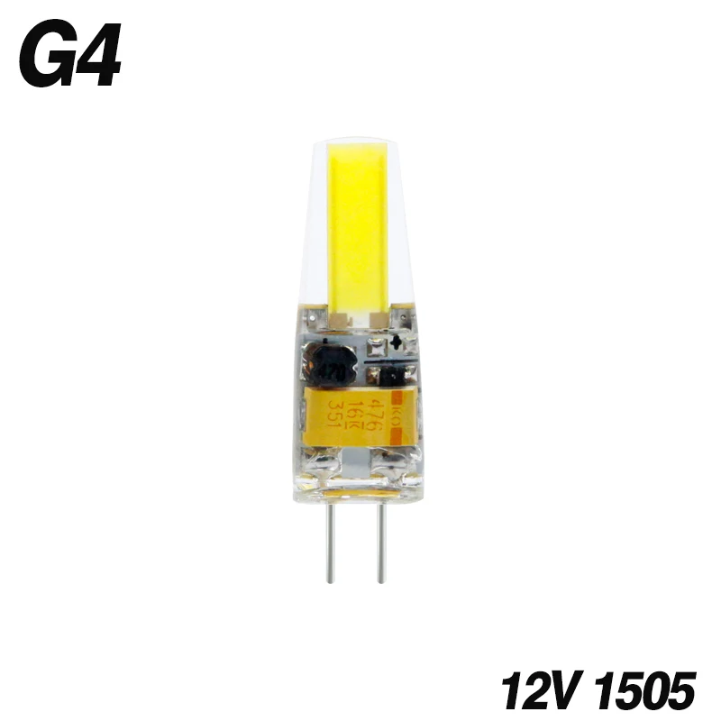 G4 AC DC 12V 6W Светодиодный G4 G9 E14 лампочка AC/DC 12 В 220 В 3 Вт 6 Вт 9 Вт COB SMD светодиодный светильник заменить галогенный прожектор люстра - Испускаемый цвет: G4 AC DC 12V 6W
