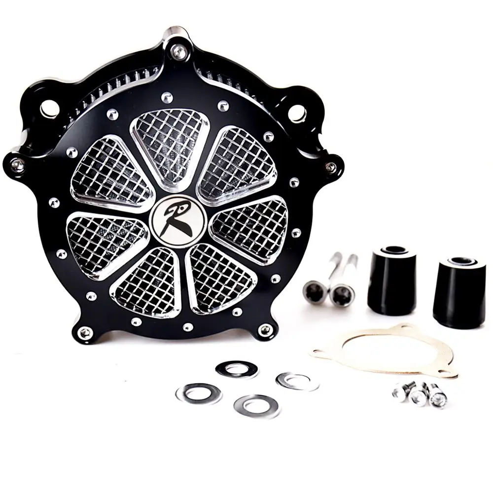 Мелкорежущая заготовка, алюминиевый комплект для очистки воздуха, подходит для Harley Touring Electra Street Glide Road King FLHX FLHR FLH/T FLTR 2008-2016