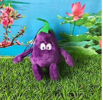 Mini eggplant Новые фрукты овощи мини черника мини Баклажан мини каррорт плюшевые игрушки - Цвет: Mini eggplant