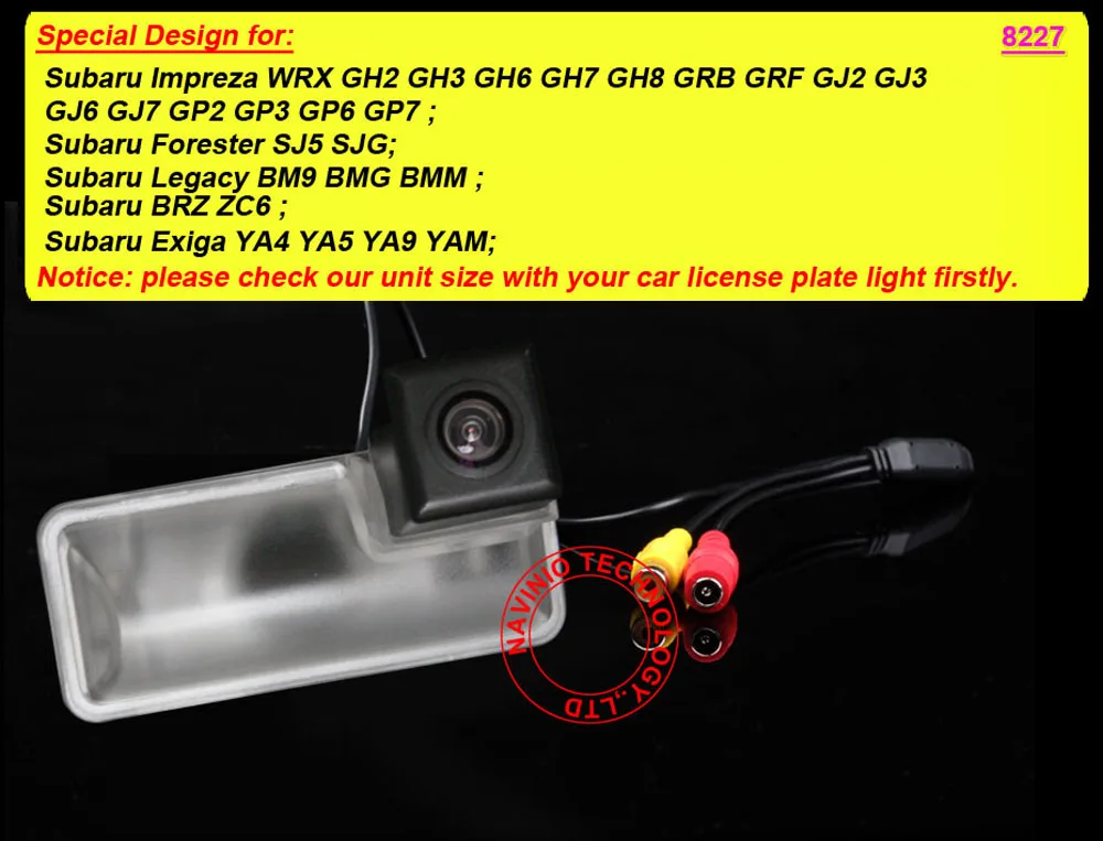 Автомобильная камера заднего вида для toyota Subaru Impreza WRX GH2 3 6 7 8|wireless reverse parking camera|car rear