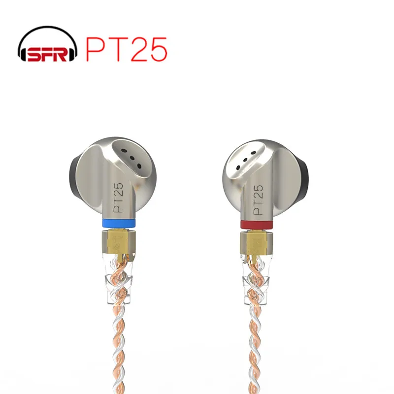 Полуушные вкладыши для наушников Shell PT25 плоский штекер блок HIFI Графен со сменным