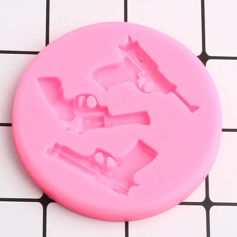 Детский игрушечный пистолет силиконовая форма кекс Топпер помадка сделай сам