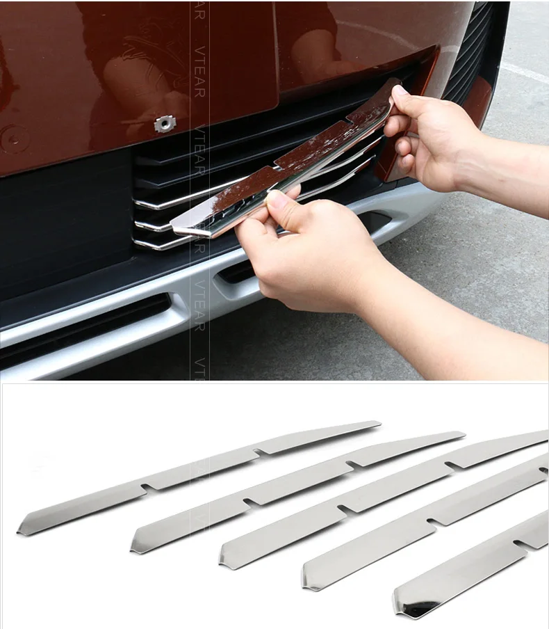 Vtear для peugeot 3008 3008GT аксессуары для внешней решетки радиатора для автомобиля накладка из нержавеющей стали ремонт продукта