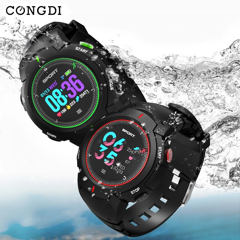 CONGDI F13 Bluetooth Смарт-часы Настоящее IP68 водонепроницаемый мульти-спортивный режим
