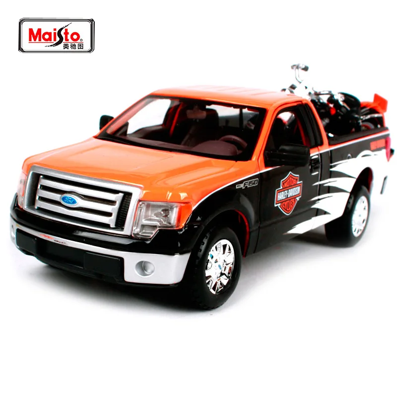 Maisto 1:27 Ford F 150 STX пикап с 1958 H D FLH DUO GLIDE Мотоцикл Велосипед литой модельный