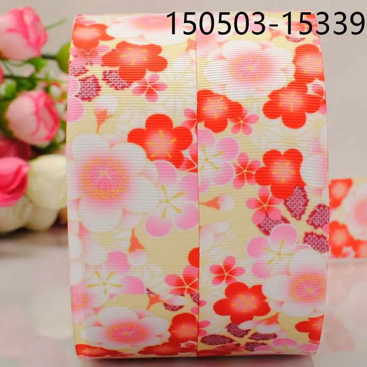 Лента для волос с цветочным принтом 50 ярдов 1/2 дюйма 38 мм|ribbon tape|printed grosgrain ribbongrosgrain