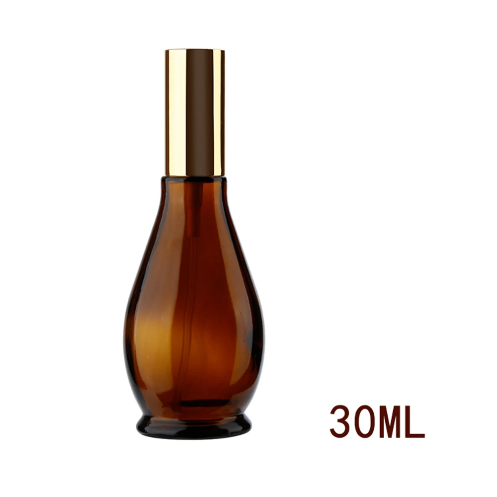 30ml Aihogard 4 размера в форме тыквы пустой Янтарный стеклянный многоразовый флакон распылитель для духов контейнер косметический распылитель дорожный горшок - Цвет: 30ml