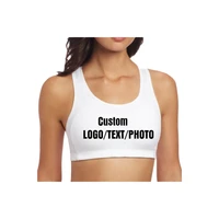 custom bra fitness tank vest tops print logotextphoto women gift