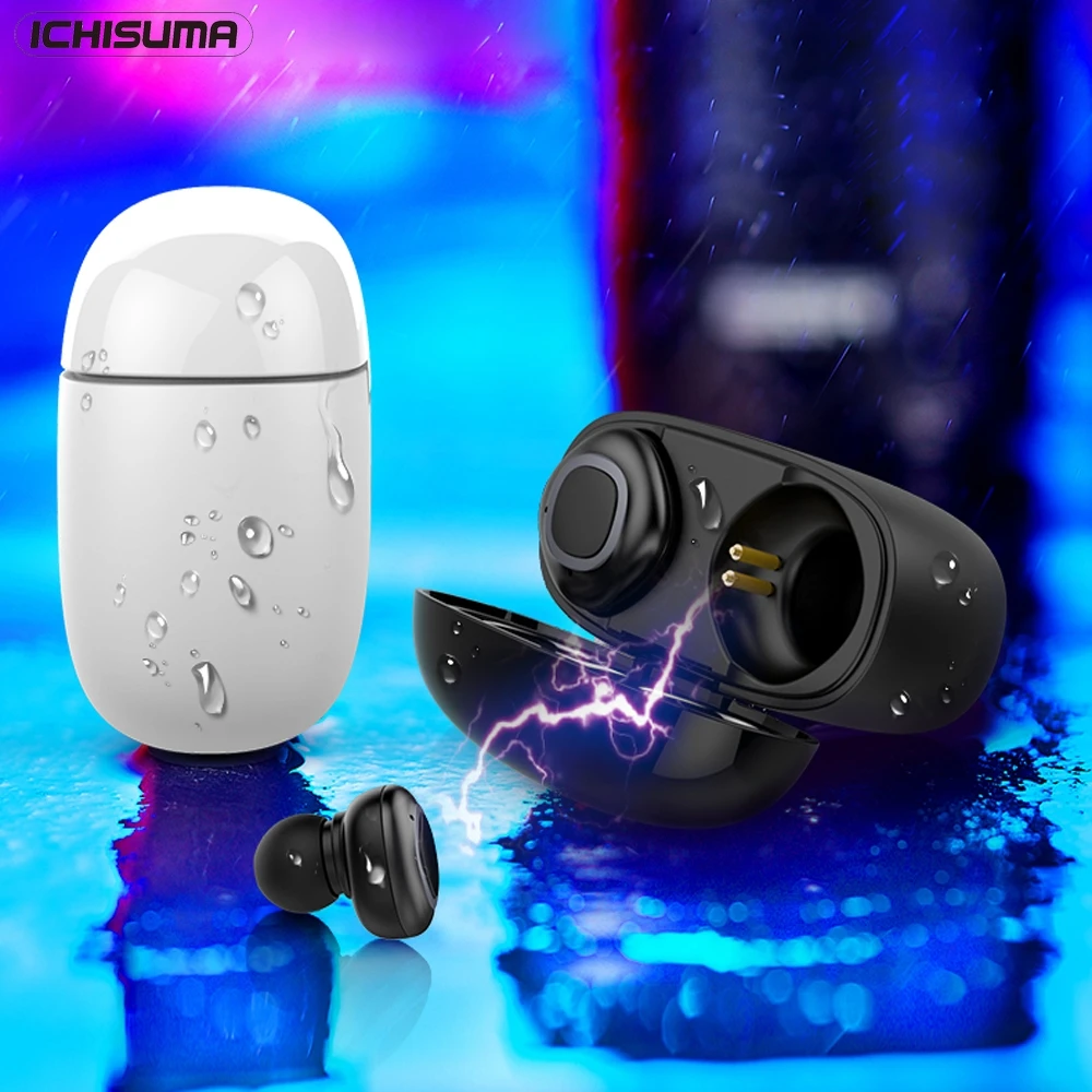TWS мини беспроводные Bluetooth наушники 3D стерео гарнитура с зарядным
