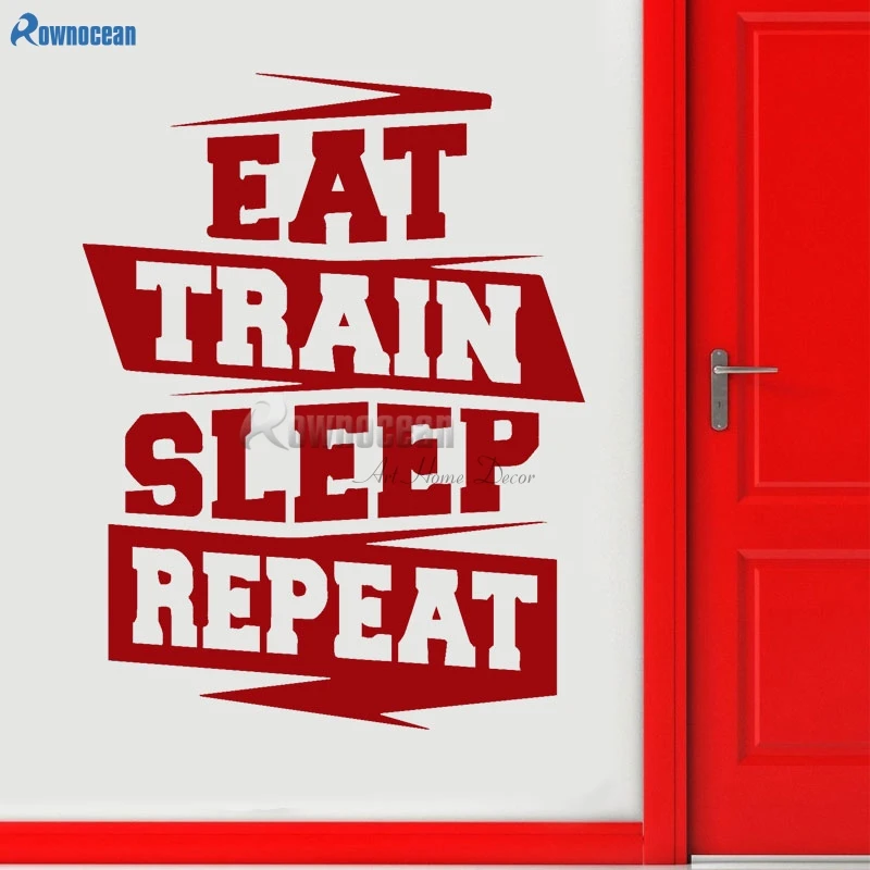 Fitness Wall Decal sticker vinyl decor mural bedroom yoga art gym lift train fun E665 | Дом и сад