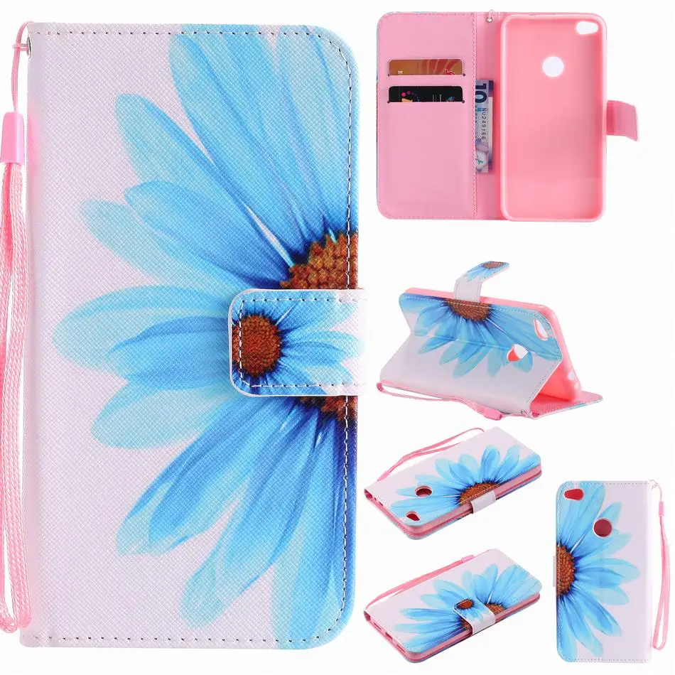 Чехлы с цветной рамкой для huawei P8 Lite mate 10 Pro 20 X P10 Plus P Smart из искусственной кожи с подставкой Чехлы с животными DP06G