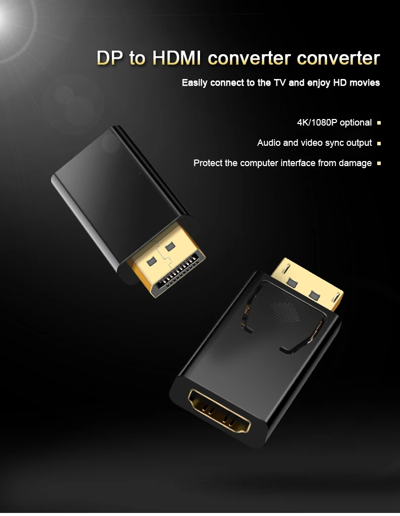 Дисплей порт к HDMI адаптер конвертер Дисплей порт мужской DP к HDMI Женский HD ТВ кабель адаптер видео аудио для ПК ТВ проектор