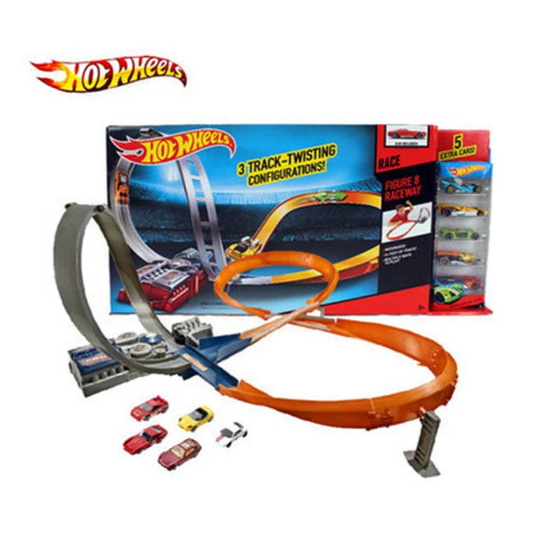 Hot Wheels круговая дорожка пластиковые металлические миниатюрные автомобили железная дорога brinquedo Educativo Hotwheels игрушки для детей X2586