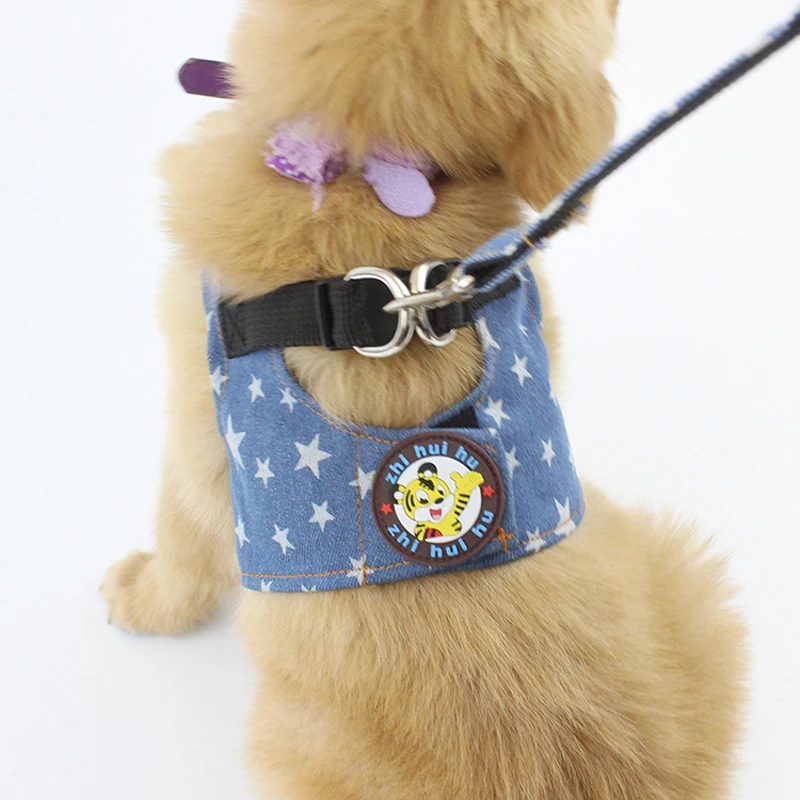 Поводки для собак из денима и звёзд|pet supplies|dog leashvest harness |