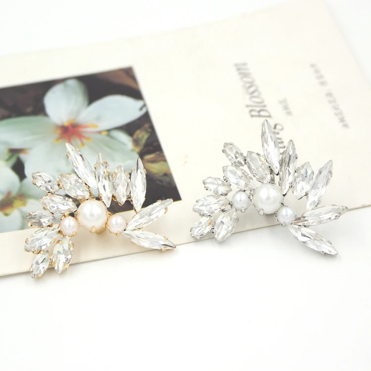 1 шт. серьги манжеты с кристаллами стразы жемчуг|rhinestone gems|cuff ringrhinestone fish |