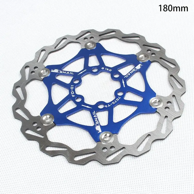 Blue180MM 3 Цвета горный велосипед MTB DH 6 дюймов 160 мм 180 мм 203 мм поплавок вращающийся диск тормозной ротор Велоспорт велосипедные Роторы дисковые велосипедные части - Цвет: Blue180MM