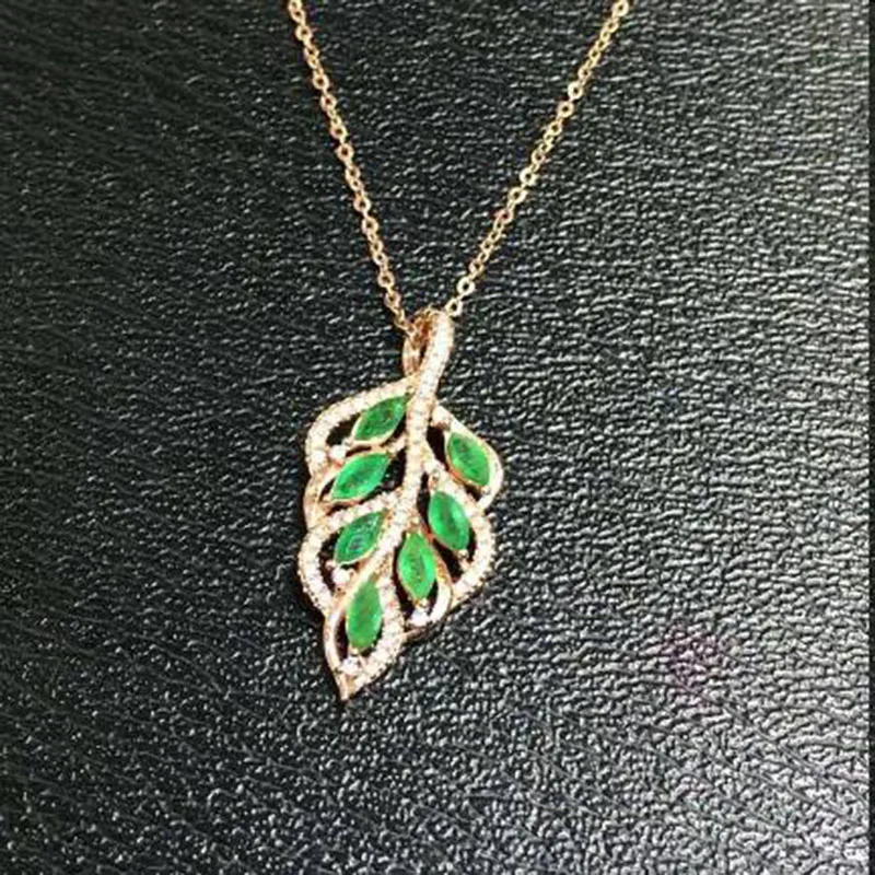 2017 Qi Xuan_Fashion jewelry_colombia Green Stone Umbrella Necklaces_Rose Gold Color Pendant Necklaces_Factory прямые продажи|fashion