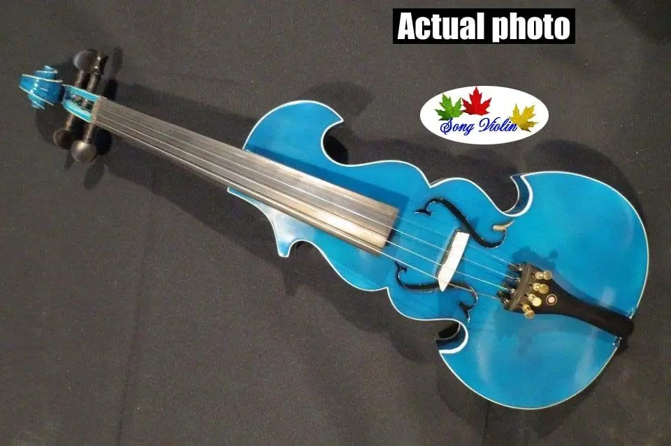 

Best model SONG Brand master blue 4/4 electric violin,solid wood #5781