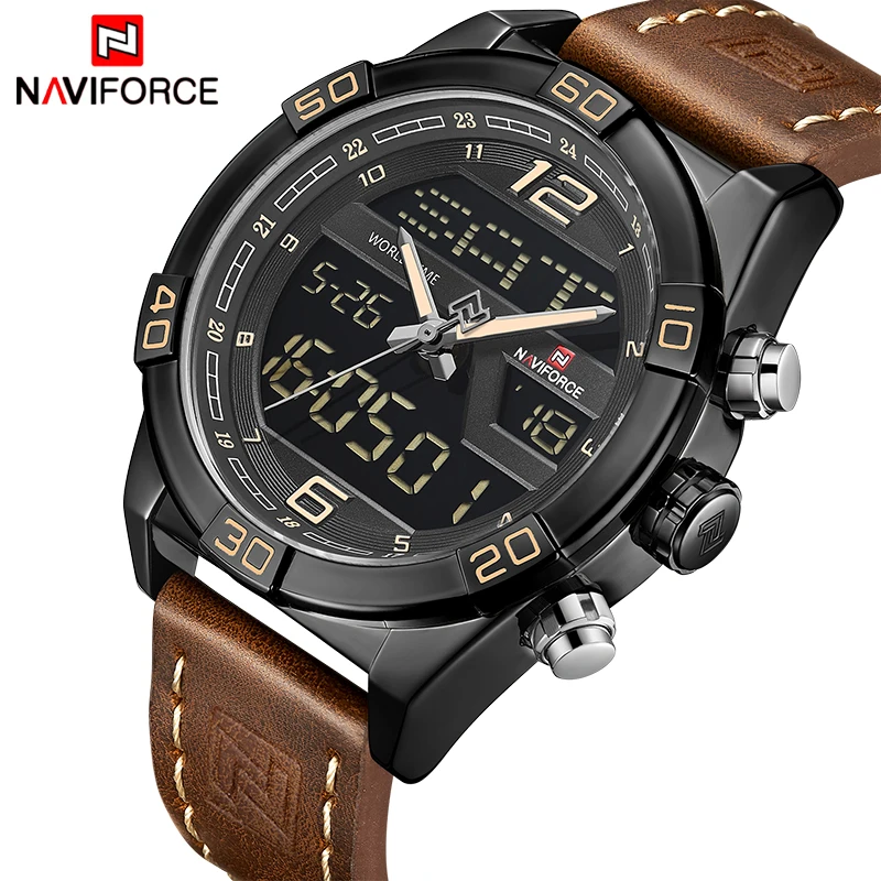 NAVIFORCE Top marque de luxe Sport montres hommes mode Casual numérique Quartz montres homme horloge