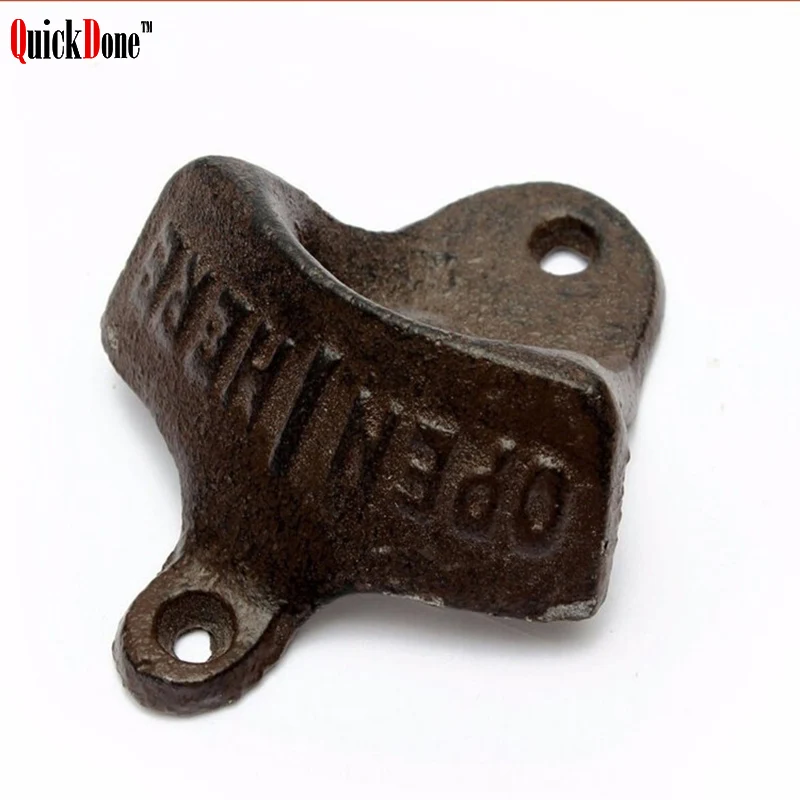 QuickDone Vintage Wall Beer Opener Iron Mounted Bar Glass Bottle Cap Kitchen Party Supplies Gift AKC5025 | Дом и сад