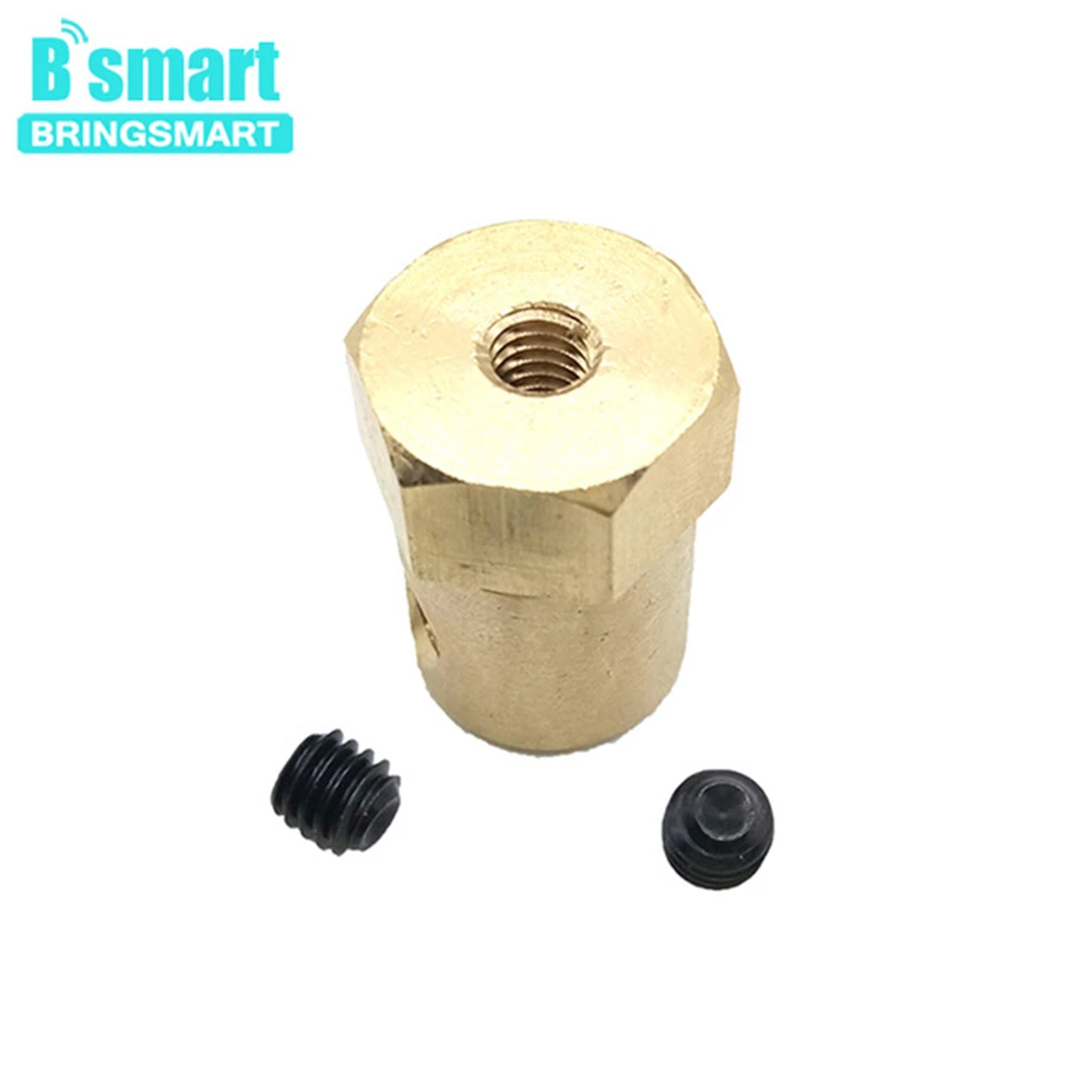 Bringsmart Шестигранная муфта 4 мм 3 6 внутренняя вала с винтом из металла DIY игрушка