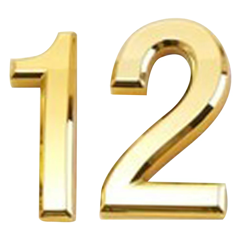 Комплект из 2 предметов золотистого цвета АБС пластика номер дома почтового