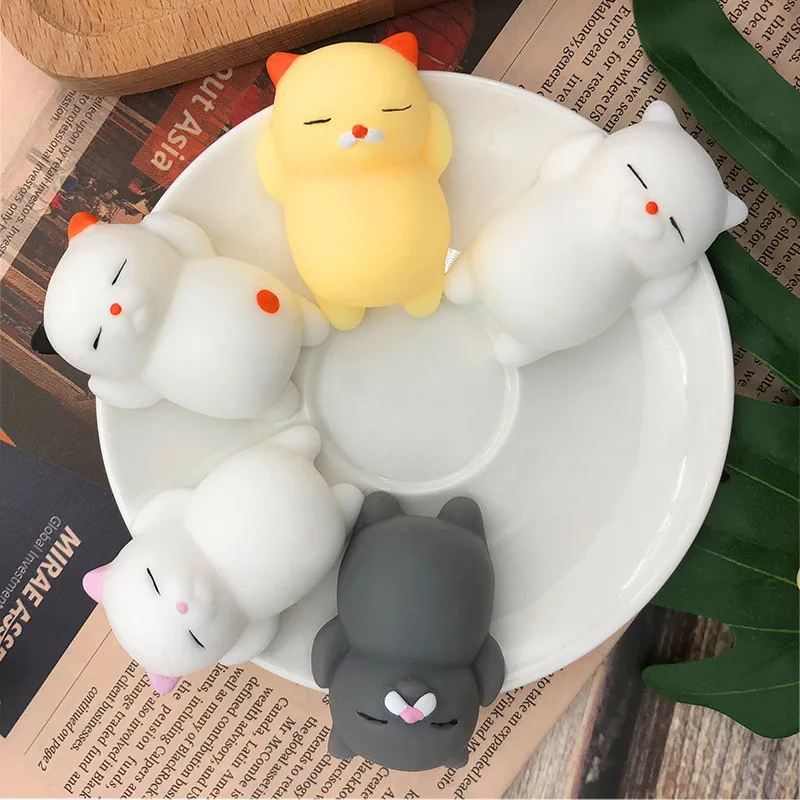 Сквиши Смешной Кальмар Шутка Антистресс Игрушка Картон Антистресс Медленный Разгружающий Милый Кот Для Игрушки Мочи Мягкое Животное Эмоциональные знаки.