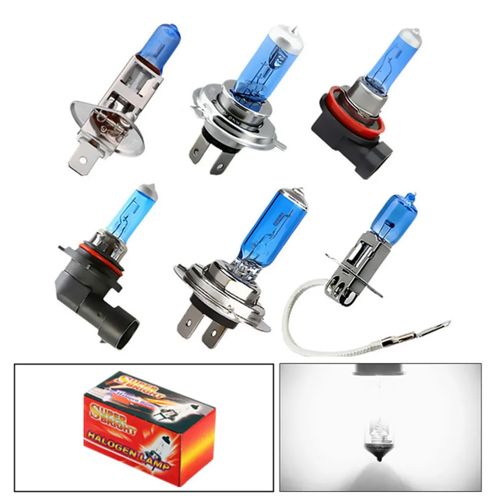 Супер яркие белые автомобильные светильник логенные лампы H1 H3 H4 H7 H8 H9 H11 9005/HB3 9006/HB4