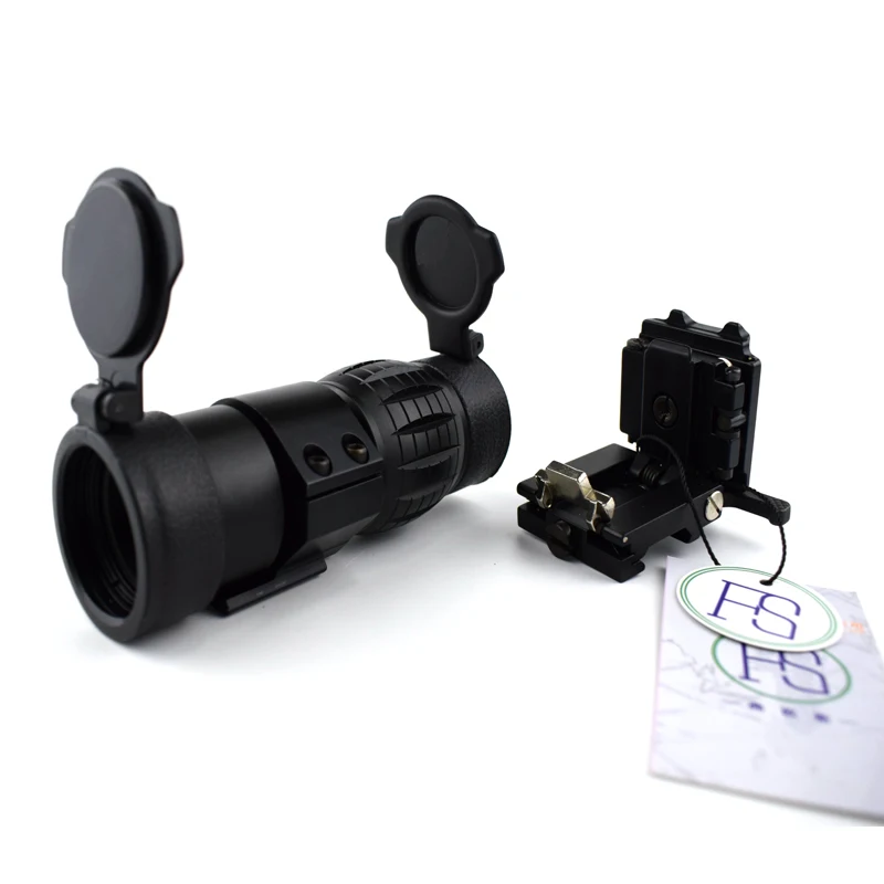 Optic Sight 3X Magnifier Scope Tactical Compact Hunting Riflescope Sights With Flip Up Cover Fit For 20mm Rifle Gun Rail Mount | Спорт и