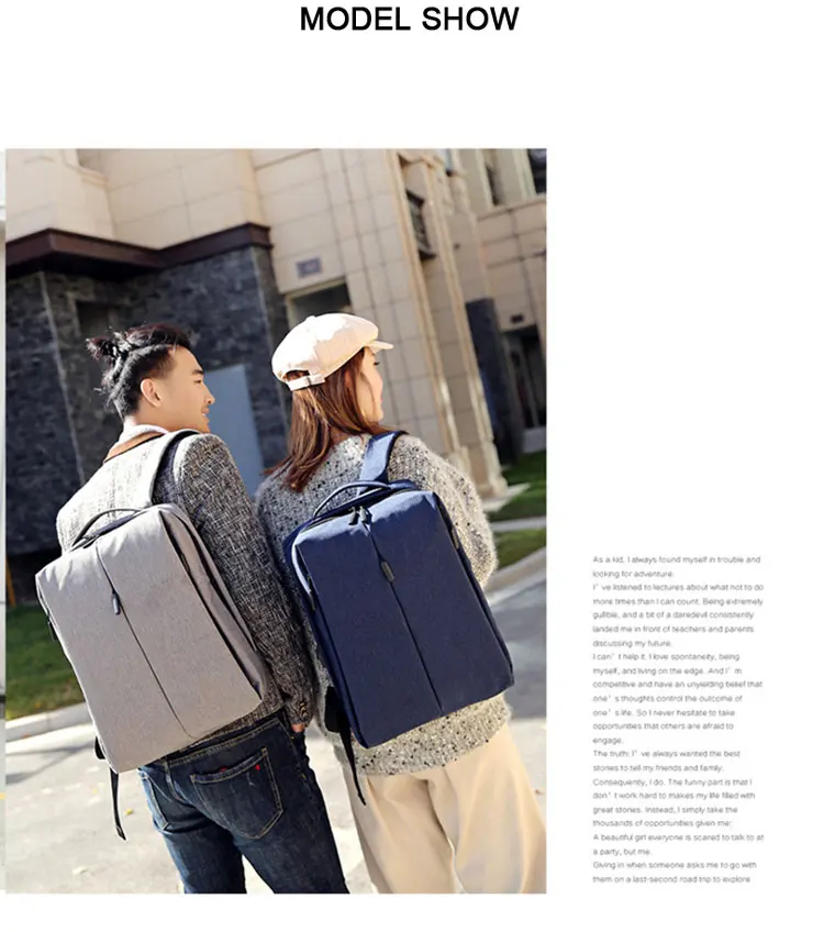 Мужской брендовый Рюкзак 15,6 дюймов для ноутбука Mochila, мужской водонепроницаемый рюкзак, школьный рюкзак