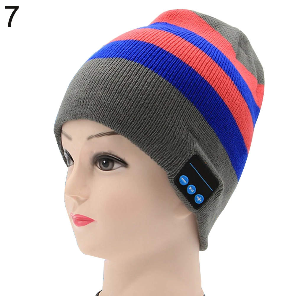 Беспроводная уличная Bluetooth музыкальная теплая шапка бини со стереонаушником