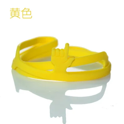 yellow 2 шт./партия, новая милая силиконовая Закладка в виде пальца, уникальный блокнот для творчества, клипсы, школьные офисные принадлежности, забавные детские подарки для чтения для студентов - Цвет: yellow