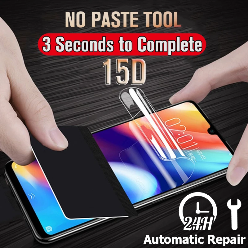 15D Гидрогелевая пленка полное покрытие для Xiaomi Redmi Note 7 5 6 4 4X Pro S2 Защита экрана для Redmi Note 7 6 4 5 Plus 6A не стекло