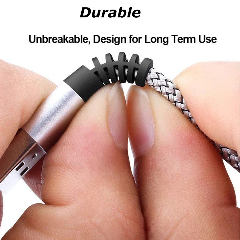 USB кабель в нейлоновой оплётке со светодиодной подсветкой 2 4 А|Зарядные