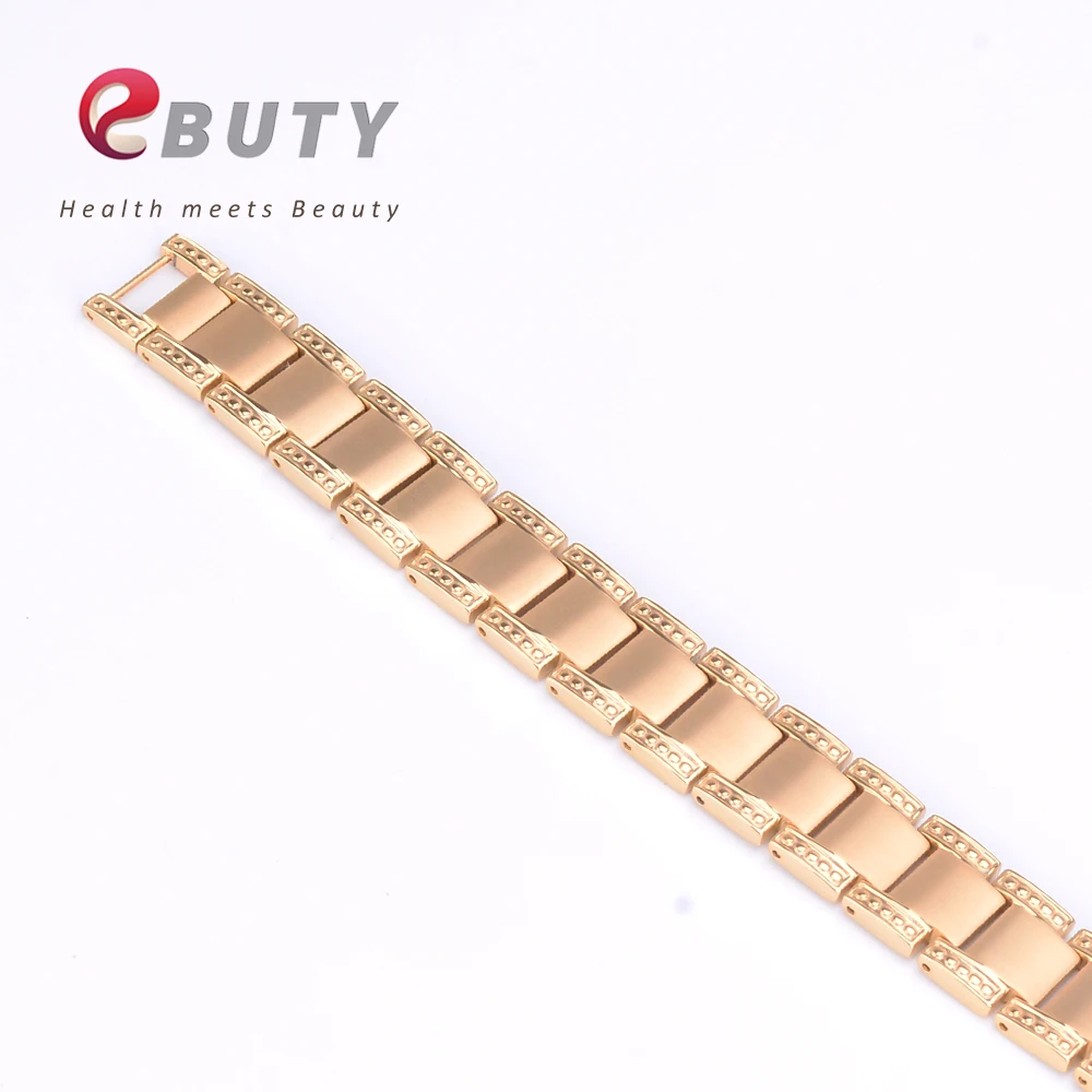 EBUTY мужской золотой браслет титановый Магнит Энергия здоровье модные ювелирные