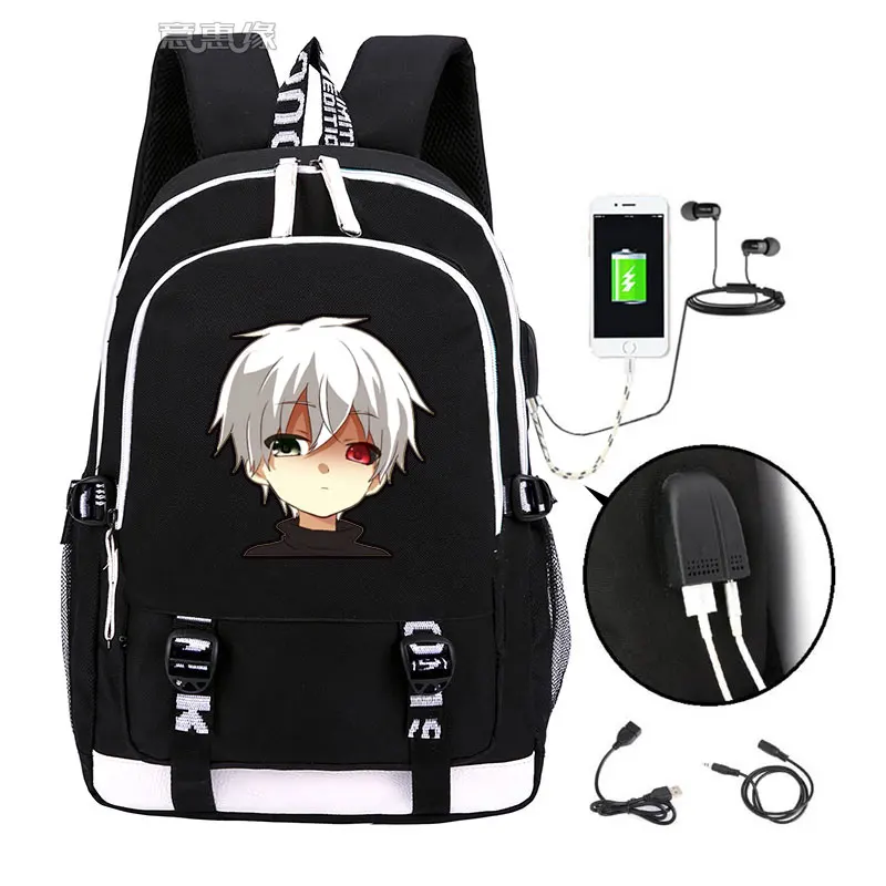 10 Рюкзак Kaneki Ken, модный рюкзак для ноутбука с usb, школьная сумка для мальчиков и девочек-подростков, Детская классная сумка для книг - Цвет: 10