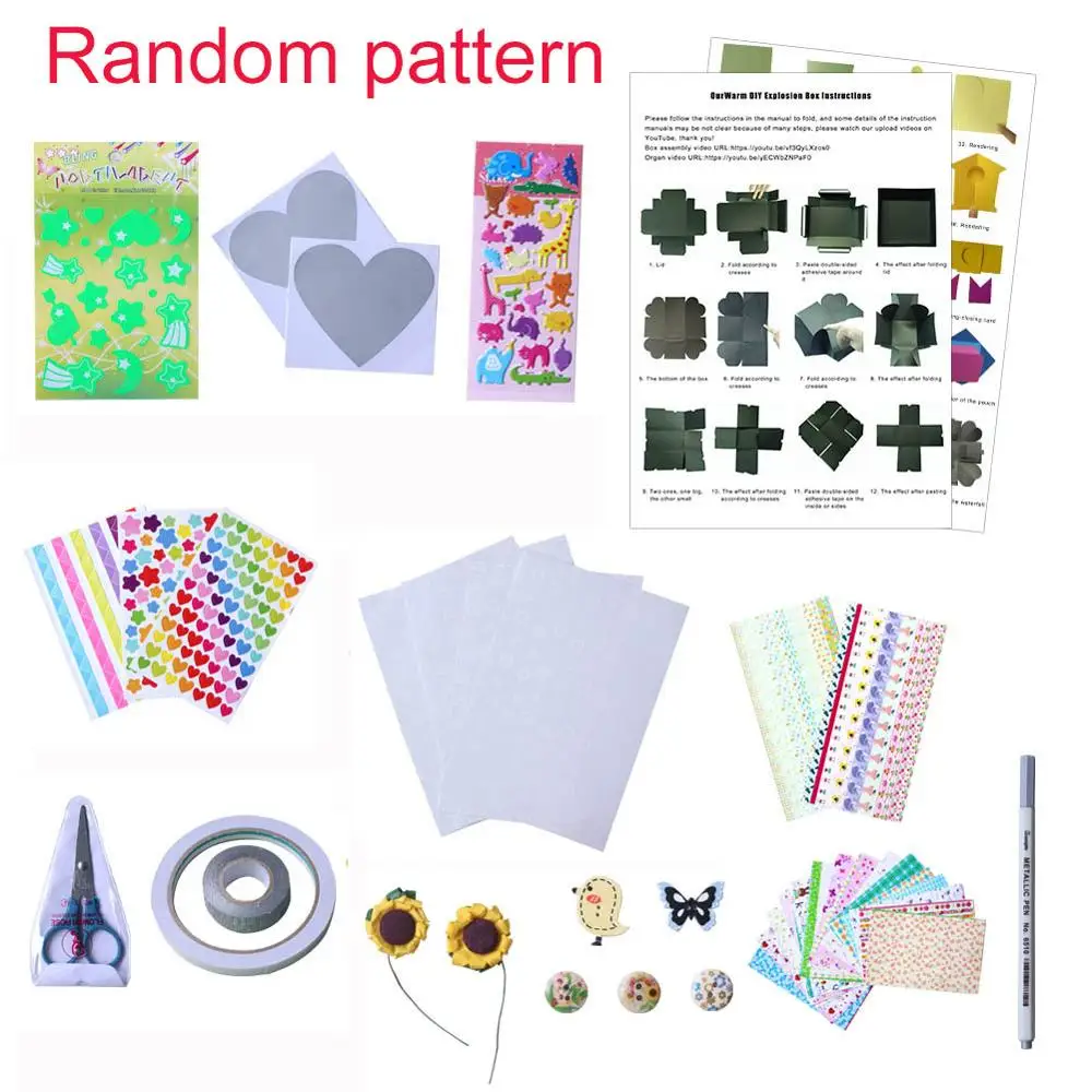 Accessories OurwWarm сюрприз коробка фото черная Подарочная коробка взрыв на день рождения День Святого Валентина подарок на день рождения для женщин - Цвет: Accessories