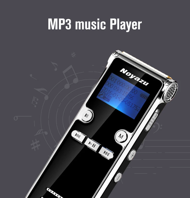 Noyazu 906 перезаряжаемый 8 ГБ Цифровой Аудио Звук Диктофон MP3 плеер Высокое качество Мини Цифровая запись голоса