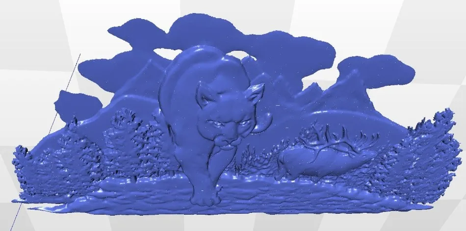 Panno_lioness for cnc in STL file format 3d model relief | Инструменты