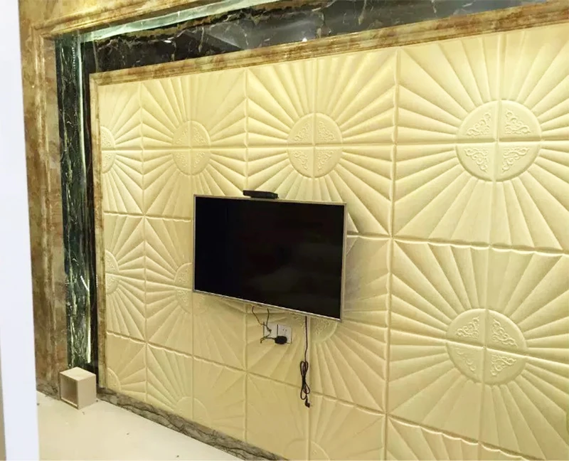 3D наклейки на стену съемная кожаная панель против столкновений большая наклейка