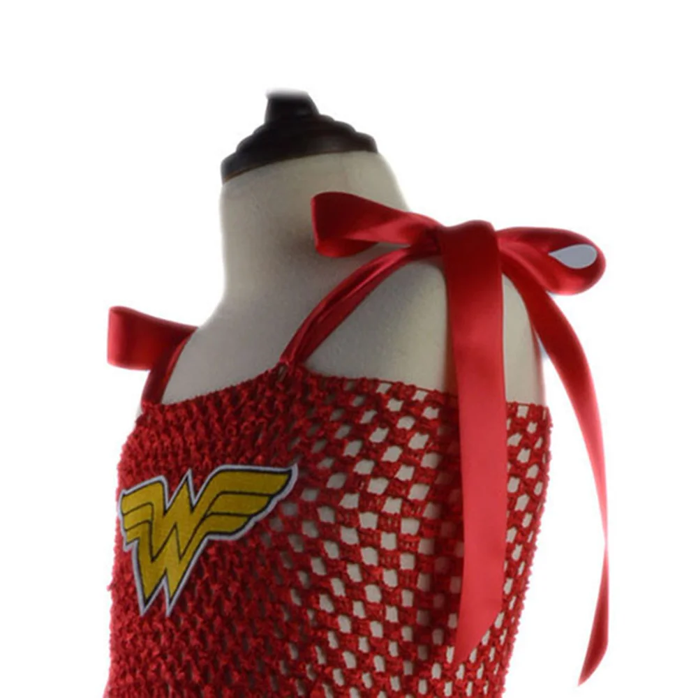 Wonder Woman/Детские платья с суперменом Новинка 2017 года милое красное платье для