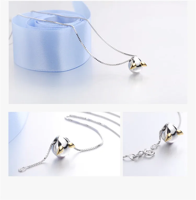 RYOUCUTE Мода 925 пробы Серебряное Ювелирное Украшение, длинная цепочка корейский Ангел ожерелья с крыльями для Для женщин свадебные Kolye в стиле Collares Bijoux(украшения своими руками